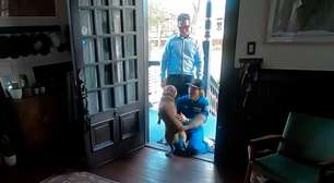 Astronauta da Artemis II tem reencontro emocionante com cachorrinha ao chegar em casa