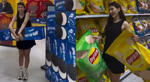 Loja na China viraliza ao vender 'biscoitos e salgadinhos gigantes'; veja vídeo