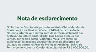 Carlinhos Maia leva multa de R$ 1 milhão em Noronha e fica indignado: 'Isso é desproporcional'