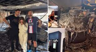 Pai de MC Gui mostra destroços da casa após incêndio e desabafa: 'Não sou rico'