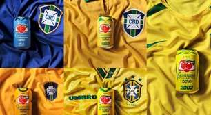 Guaraná Antarctica lança latas colecionáveis inspiradas nas camisas da Seleção Brasileira