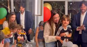 Neto de Silvio Santos rouba a cena na festa do primo e diverte família; veja vídeo