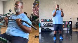 Após perder 50kg, Péricles mostra rotina de treinos: 'Nem sempre é fácil'
