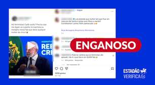 Lula não disse em discurso que mulher tem que ficar em casa para dar jantar aos filhos e marido