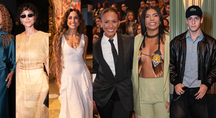 Top de onça de miçangas, terninho clássico e vestido boho: Camila Pitanga, ex-BBBs Maxiane e Marciele e mais famosos roubam a cena no Rio Fashion Week 2026; veja + de 20 fotos