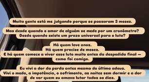 Viúvo de Isabel Veloso se defende após assumir romance 3 meses após a morte: 'Não é traição'