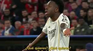 Vini Jr se irrita com companheiro de Real em derrota pela Champions League: 'O que você quer? Cale a boca'
