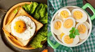 Ovo cozido vs. frito: entenda qual realmente segura mais a fome