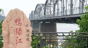 Com 944 metros de extensão sobre o Rio Yalu, a ponte que conecta China e Coreia do Norte surge como um marco diplomático e histórico