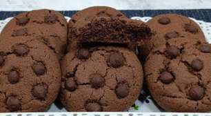 Coockies de chocolate muito fáceis de preparar, perfeitos para vender ou servir para as crianças