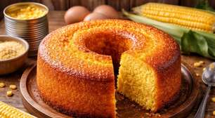 Bolo de milho de latinha: a receita de liquidificador que fica pronta em 5 minutos e é super fofinha