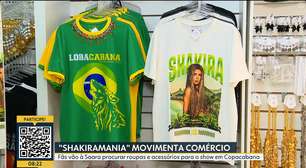 Shakira em Copacabana: comércio popular aposta em produtos com nome e foto da artista