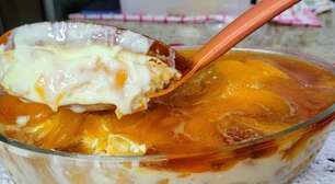Pavê de pêssego com calda de caramelo: uma sobremesa fácil de preparar, especial e deliciosa