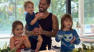 Em família! Zé Felipe comemora 28 anos ao lado dos filhos e detalhe chama a atenção