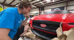 Esse youtuber com 11 milhões de inscritos comprou um Bugatti na Temu: o unboxing do carro não saiu como previsto