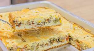 Torta de sardinha com massa incrível e fofinha, que você prepara rapidamente no liquidificador