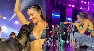 Cantora adota cachorro que subiu no palco durante show: "Nunca mais vai sentir medo e fome"