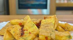 Salgadinho de omelete crocante e muito diferente, para um petisco ou acompanhamento