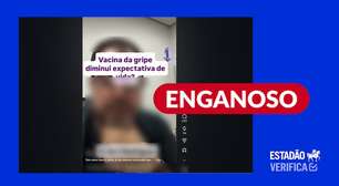 Não há evidências científicas de que vacina contra gripe reduza expectativa de vida