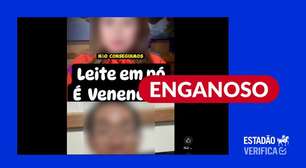 Proteína do leite em pó é digerida pelo corpo e não causa pneumonia, ao contrário do que diz vídeo