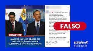 Não há registro de que Maduro tenha citado Obama em investigação de fraude eleitoral