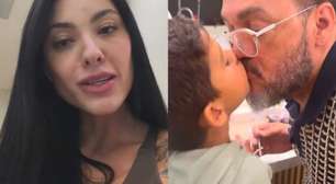Namorada de Belo esclarece beijo do filho de 4 anos na boca do cantor: 'Problema'