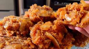 Quebra queixo caseiro com coco caramelado e um gostinho de infância, que é simples de fazer