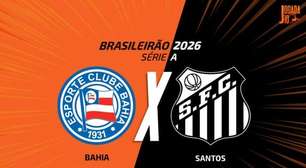 Bahia x Santos, AO VIVO, com a Voz do Esporte, às 17h