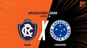 Remo x Cruzeiro, AO VIVO, com a Voz do Esporte, às 17h