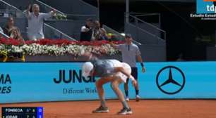 João Fonseca estraçalha raquete, perde de Jódar por 2 a 1 e dá adeus ao Madrid Open; assista