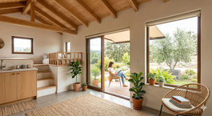 Este projeto de 48 metros quadrados usa pintura com isolante nanocerâmico que reflete 90% dos raios UV e resfria o interior