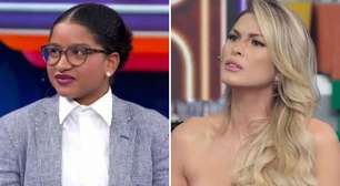 Deboche? Lívia Andrade e Dona Déa 'reviram o olho' para Milena no 'Domingão': 'Não foi legal'