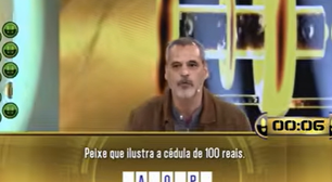 Pergunta sobre peixe na nota de R$ 100 faz ator global perder R$ 150 mil em programa da Record