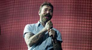 Post Malone esmaga lata de cerveja na cabeça e encerra festival 'Stagecoach' com ajuda de Shaboozey