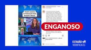 Vídeo distorce reportagem sobre cartéis para dar falsa ideia de que Trump vai invadir o Brasil