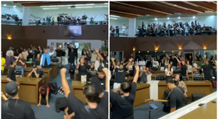 Religiosos ajoelhados e louvores: vídeo de encontro de fiéis na Câmara de BH viraliza e gera debate