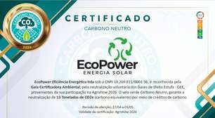 Neutralização de GEE: EcoPower é certificada na Agrishow
