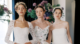 De renda a véu com chapéu country: veja 7 tendências de vestido de noiva direto da Semana de Moda de Noivas de NY