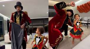 Neymar faz 'show de mágica' com filha Mavie e momento viraliza nas redes