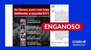 Postagem infla dias de folga de deputados contrários ao fim da jornada 6x1