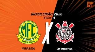 Mirassol x Corinthians, AO VIVO, com a Voz do Esporte, às 19h