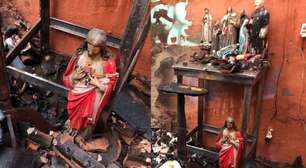 Imagem de Jesus Cristo permanece intacta após incêndio devastador