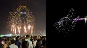 Veja show de drones na abertura do show de Shakira no Rio