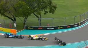 F1: Caos, capotamento de Gasly e erro de Verstappen marcam o início do GP de Miami