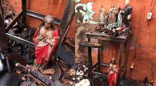Imagem de Jesus permanece intacta após incêndio que destruiu residência no Piauí