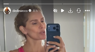 Barriga trincada rouba a cena em treino de Deborah Secco