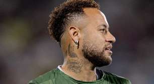 Neymar marca e abraça Robinho Jr em Recoleta x Santos