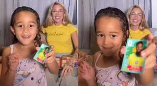 "É o papai!": Cecília reage à figurinha de Militão; assista