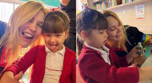 Virginia se emociona em apresentação escolar de Maria Alice e ganha interação de Vini Jr.