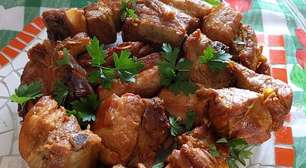Carne de porco na pressão